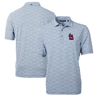 Men's Cutter & Buck Navy St. Louis Cardinals Virtue Eco Pique Botanical Print Recycled Polo
