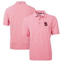 Men's Cutter & Buck Red St. Louis Cardinals Virtue Eco Pique Botanical Print Recycled Polo
