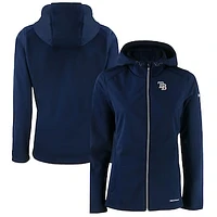 Women's Cutter & Buck Navy Tampa Bay Rays Evoke Eco Softshell Recycled Full-Zip Jacket