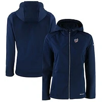Women's Cutter & Buck Navy Washington Nationals Evoke Eco Softshell Recycled Full-Zip Jacket