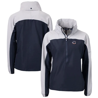 Women's Cutter & Buck Navy/Gray Cincinnati Reds Charter Eco Recycled Anorak Jacket
