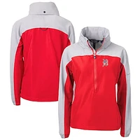 Women's Cutter & Buck Red/Gray Detroit Tigers Charter Eco Recycled Anorak Jacket