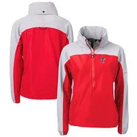 Women's Cutter & Buck Red/Gray Texas Rangers Charter Eco Recycled Anorak Jacket