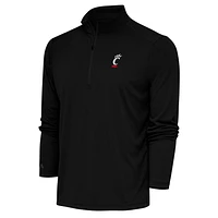 Men's Antigua  Black Cincinnati Bearcats Tribute Quarter-Zip Pullover Top