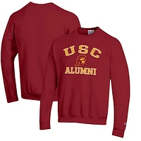 Men's Champion  Cardinal USC Trojans Alumni Logo Arch Pullover Sweatshirt