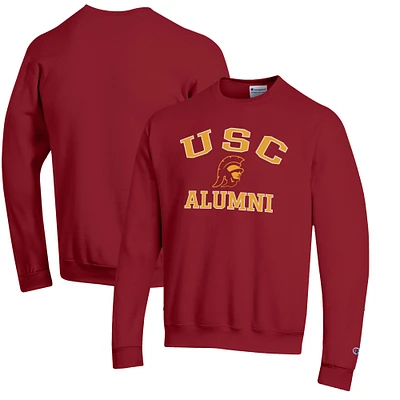 Men's Champion  Cardinal USC Trojans Alumni Logo Arch Pullover Sweatshirt