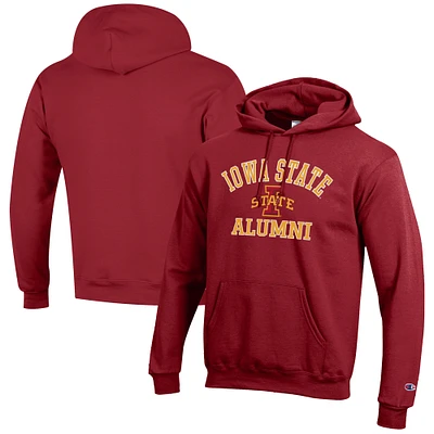 Men's Champion  Cardinal Iowa State Cyclones Alumni Logo Pullover Hoodie
