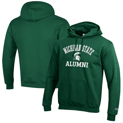 Men's Champion  Green Michigan State Spartans Alumni Logo Pullover Hoodie