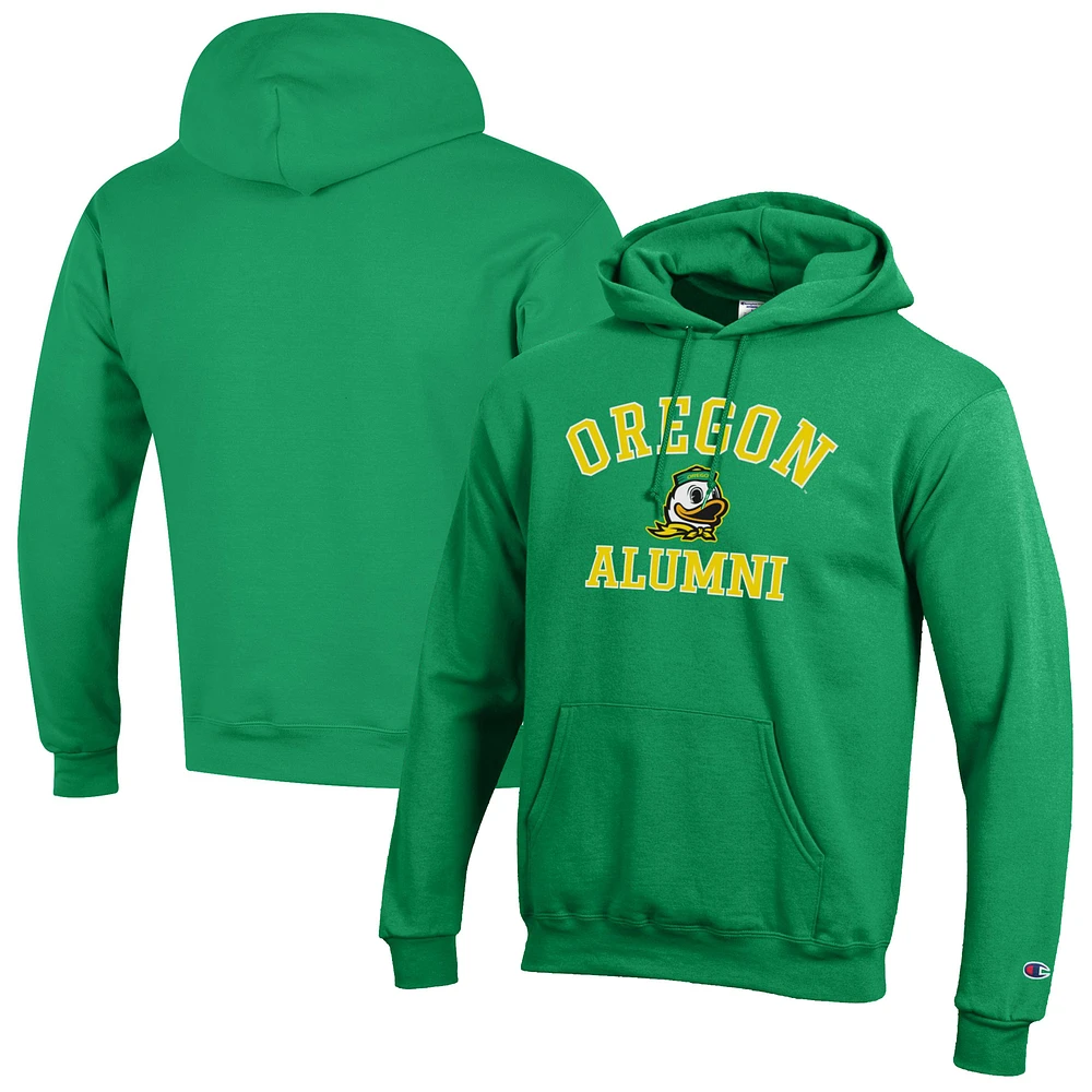 Men's Champion Green Oregon Ducks Alumni Logo Pullover Hoodie