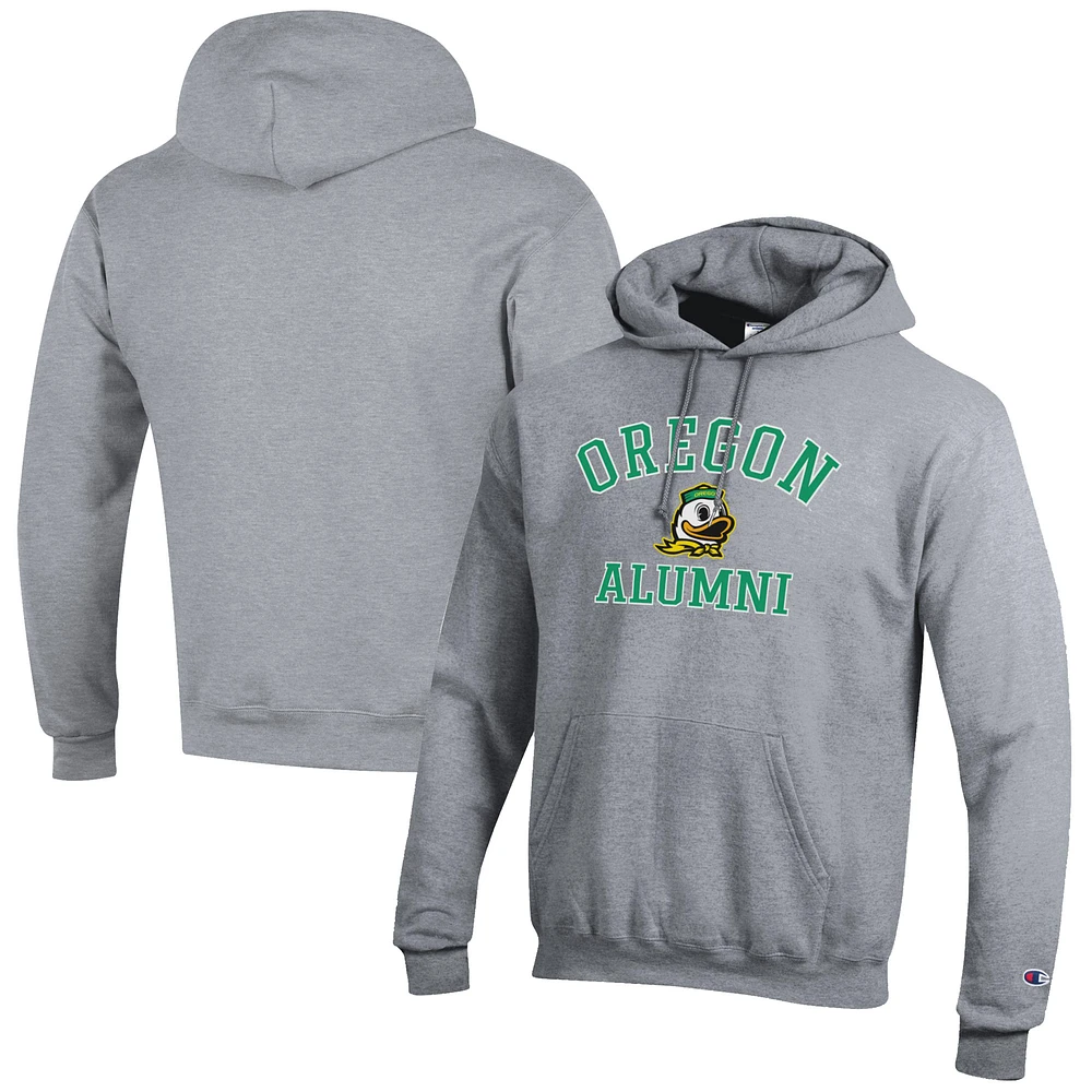 Men's Champion Gray Oregon Ducks Alumni Logo Pullover Hoodie
