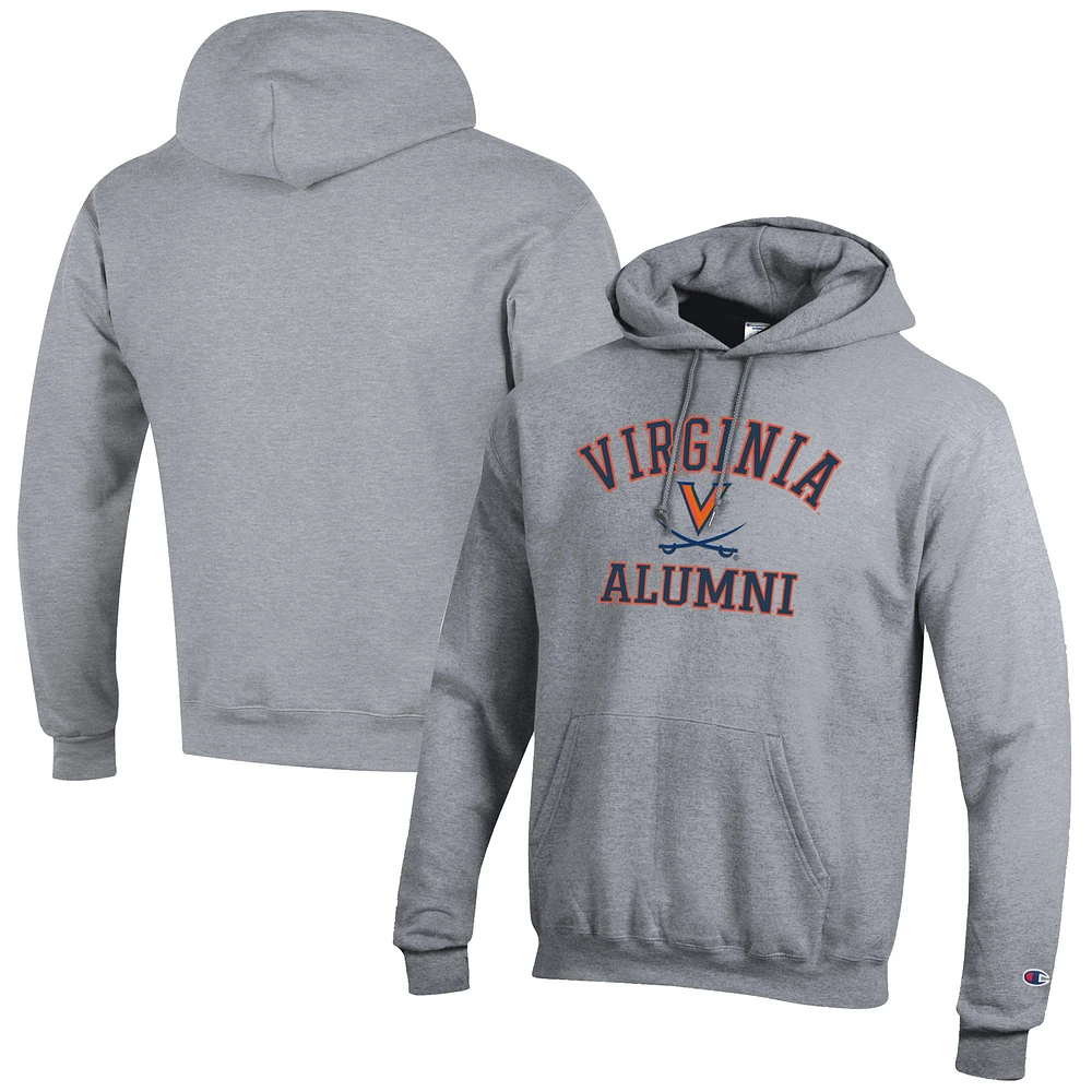 Men's Champion Gray Virginia Cavaliers Alumni Logo Pullover Hoodie