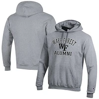Men's Champion  Gray Wake Forest Demon Deacons Alumni Logo Pullover Hoodie