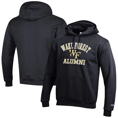 Men's Champion  Black Wake Forest Demon Deacons Alumni Logo Pullover Hoodie