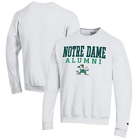 Men's Champion  White Notre Dame Fighting Irish Alumni Logo Pullover Sweatshirt