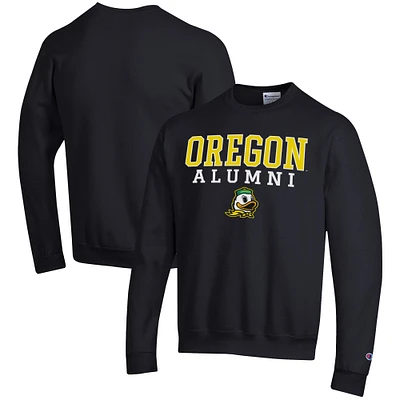 Men's Champion  Black Oregon Ducks Alumni Logo Pullover Sweatshirt