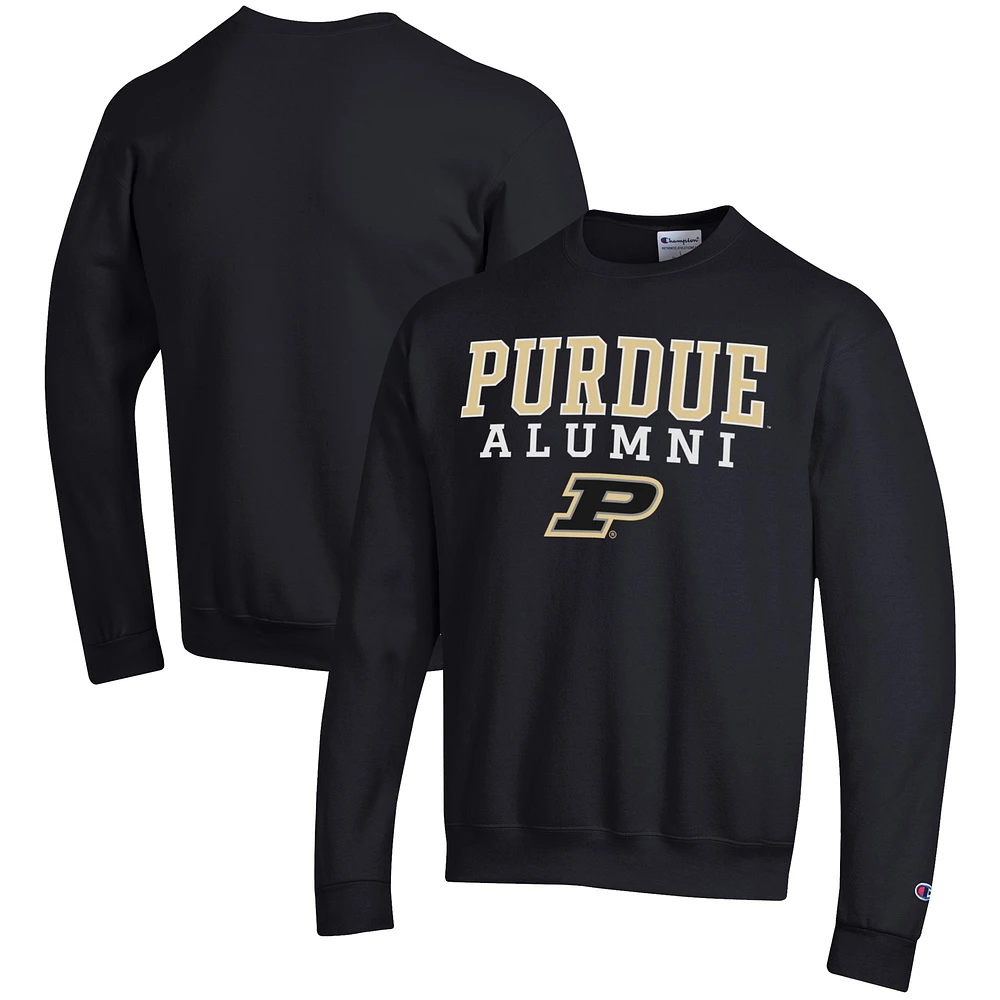 Men's Champion Black Purdue Boilermakers Alumni Logo Pullover Sweatshirt