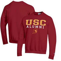Men's Champion  Cardinal USC Trojans Alumni Logo Pullover Sweatshirt