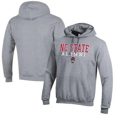 Men's Champion NC State Wolfpack Alumni Logo Stack Pullover Hoodie