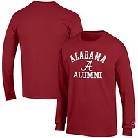 Men's Champion  Crimson Alabama Tide Alumni Logo Long Sleeve T-Shirt