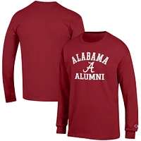 Men's Champion  Crimson Alabama Tide Alumni Logo Long Sleeve T-Shirt