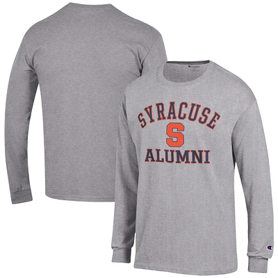 Men's Champion Orange Syracuse Alumni Logo Long Sleeve T-Shirt