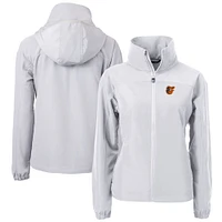 Women's Cutter & Buck  Gray Baltimore Orioles Charter Eco Recycled Full-Zip Jacket