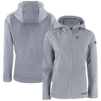 Women's Cutter & Buck Gray Chicago Cubs Evoke Eco Softshell Recycled Full-Zip Jacket