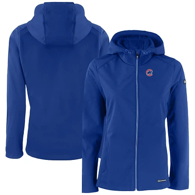 Women's Cutter & Buck Royal Chicago Cubs Evoke Eco Softshell Recycled Full-Zip Jacket