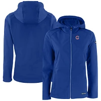 Women's Cutter & Buck Royal Chicago Cubs Evoke Eco Softshell Recycled Full-Zip Jacket