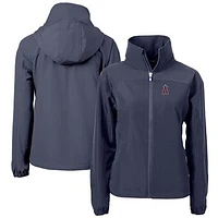 Women's Cutter & Buck  Navy Los Angeles Angels Charter Eco Recycled Full-Zip Jacket