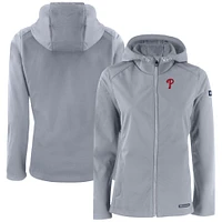 Women's Cutter & Buck Philadelphia Phillies Evoke Eco Softshell Recycled Full-Zip Jacket