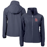 Women's Cutter & Buck  Navy St. Louis Cardinals Charter Eco Recycled Full-Zip Jacket
