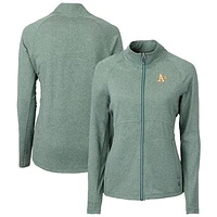 Women's Cutter & Buck Heather Athletics Adapt Eco Knit Raglan Full-Zip Jacket