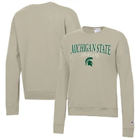 Women's Champion Tan Michigan State Spartans Powerblend Pullover Sweatshirt