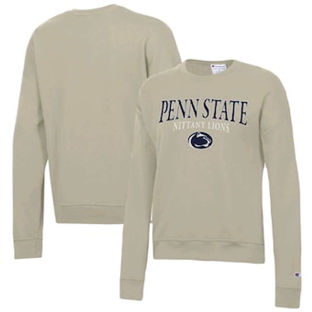 Women's Champion Tan Penn State Nittany Lions Powerblend Pullover Sweatshirt