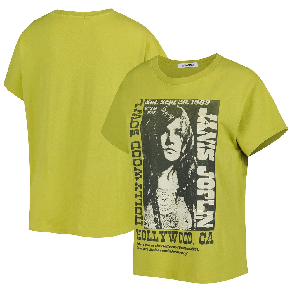 Women's Green Janis Joplin Graphic Tour T-Shirt