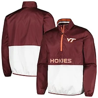 Men's G-III Sports by Carl Banks Maroon Virginia Tech Hokies Cornerman Half-Zip Top