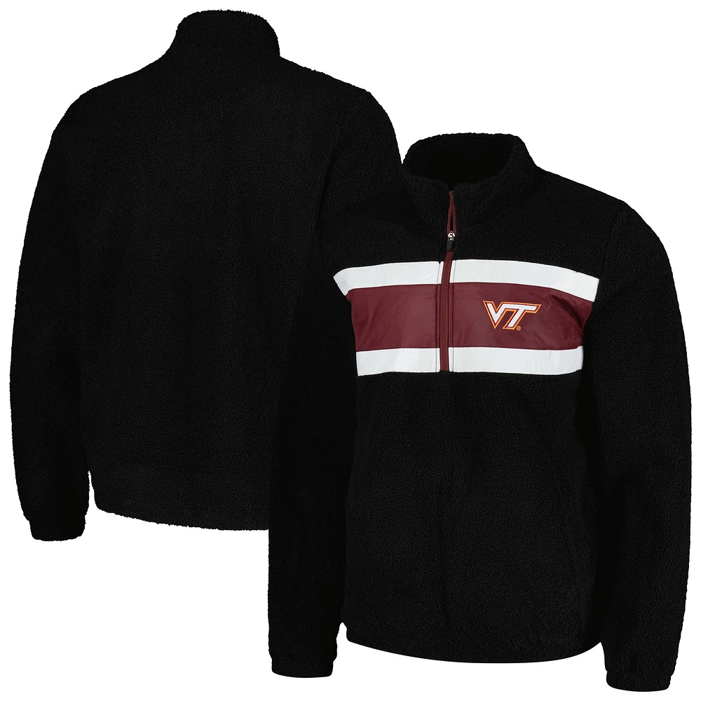 Men's G-III Sports by Carl Banks Black Virginia Tech Hokies Pinch Runner Half-Zip Top