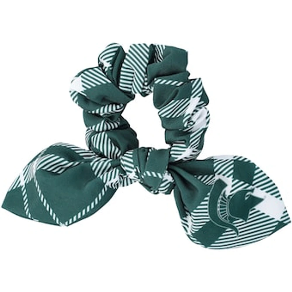 ZooZatz Michigan State Spartans Plaid Scrunchie with Bow