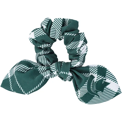 ZooZatz Michigan State Spartans Plaid Scrunchie with Bow