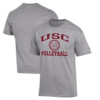 Men's Champion Gray USC Trojans Volleyball Icon T-Shirt