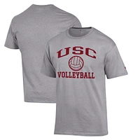 Men's Champion Gray USC Trojans Volleyball Icon T-Shirt