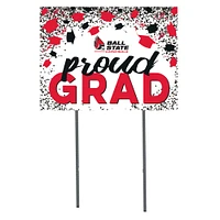 Ball State Cardinals  18" x 24" Proud Grad Yard Sign