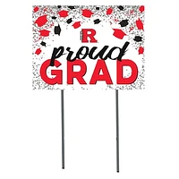Rutgers Newark Scarlet Raiders  18" x 24" Proud Grad Yard Sign