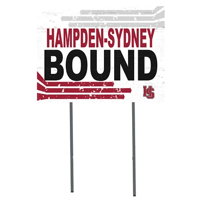 White Hampden-Sydney College Tigers 18" x 24" Bound Yard Sign