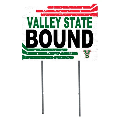 White Miss Valley St Univ Delta Devils 18" x 24" Bound Yard Sign