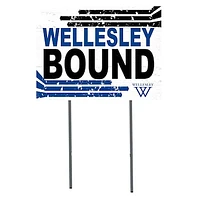 White Wellesley Blue 18" x 24" Bound Yard Sign