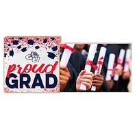 White Gonzaga Bulldogs 5" x 10.5" Proud Grad Floating Frame