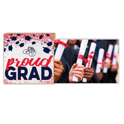 White Gonzaga Bulldogs 5" x 10.5" Proud Grad Floating Frame