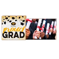 White Grambling Tigers 5" x 10.5" Proud Grad Floating Frame